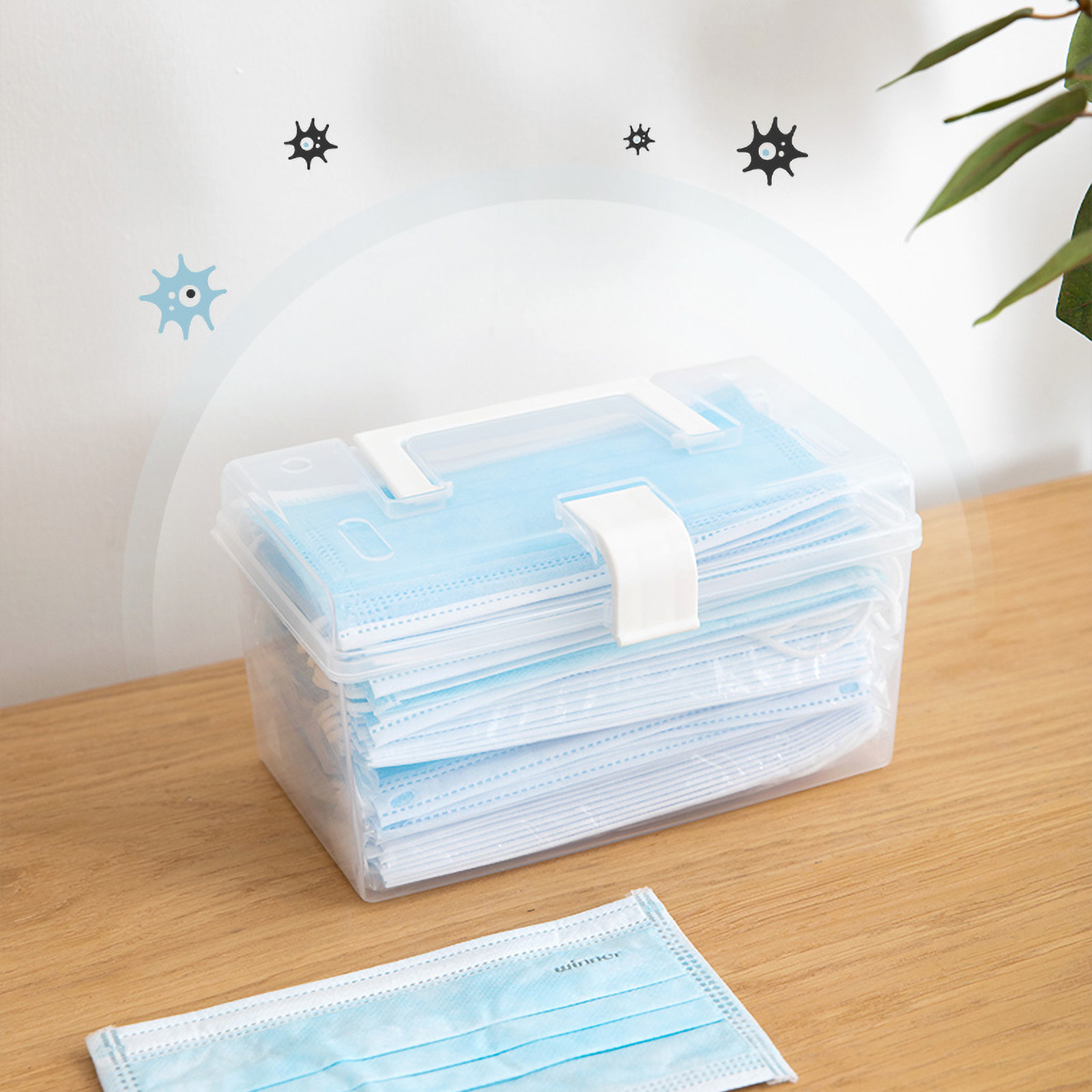Face Mask Storage Box - 1Pcs Dustproof Mask Storage Box Portable
