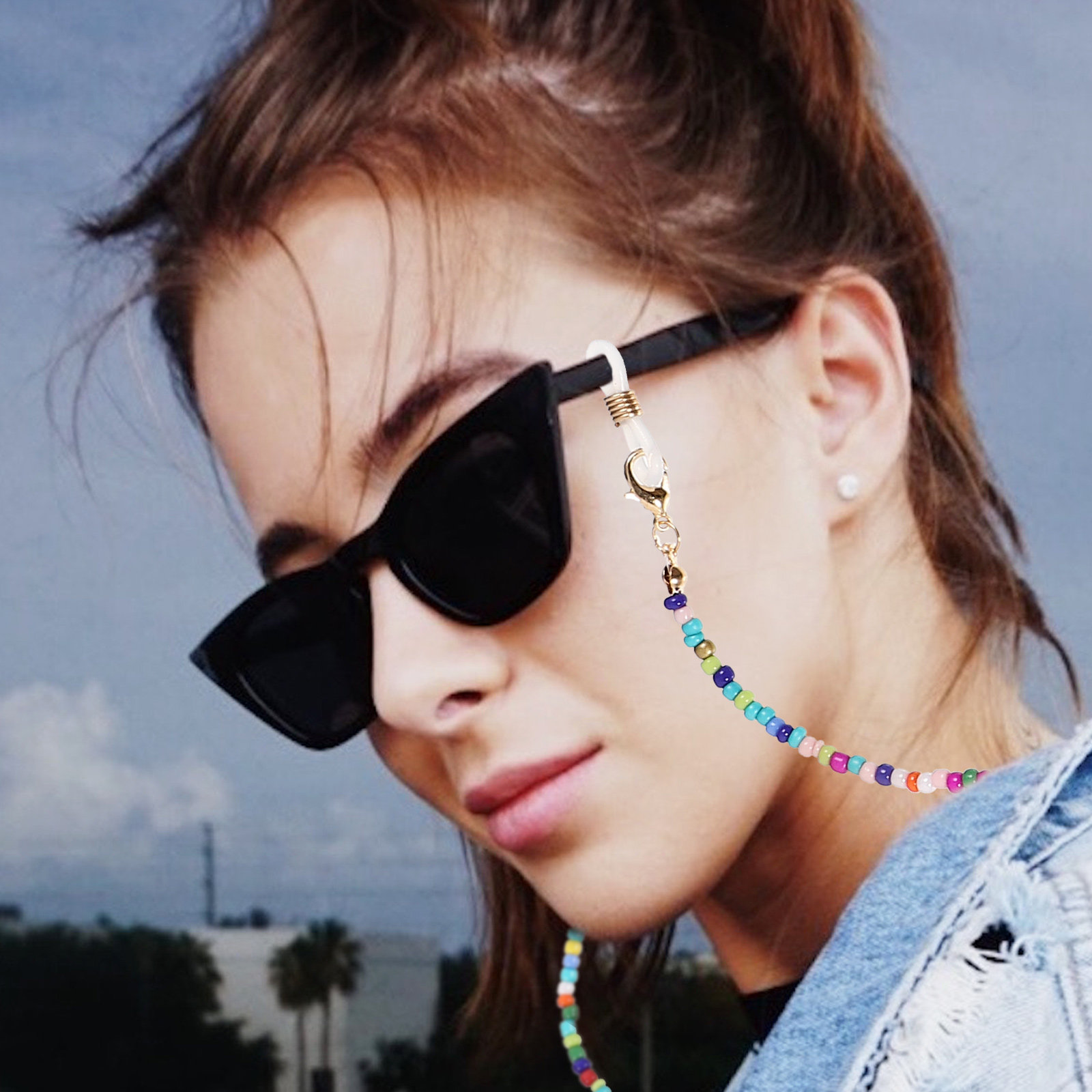 5Pcs Eyeglass Chains Beaded An - огляд і ціна Mask Chain Holder