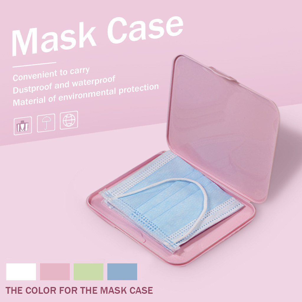Pink Mask Cover Green Box Mask - огляд і ціна Face Mask Storage Box