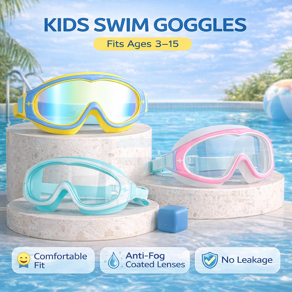 JSJM Kids Swimming Goggles Big - огляд і ціна Silicone Mask Bracket