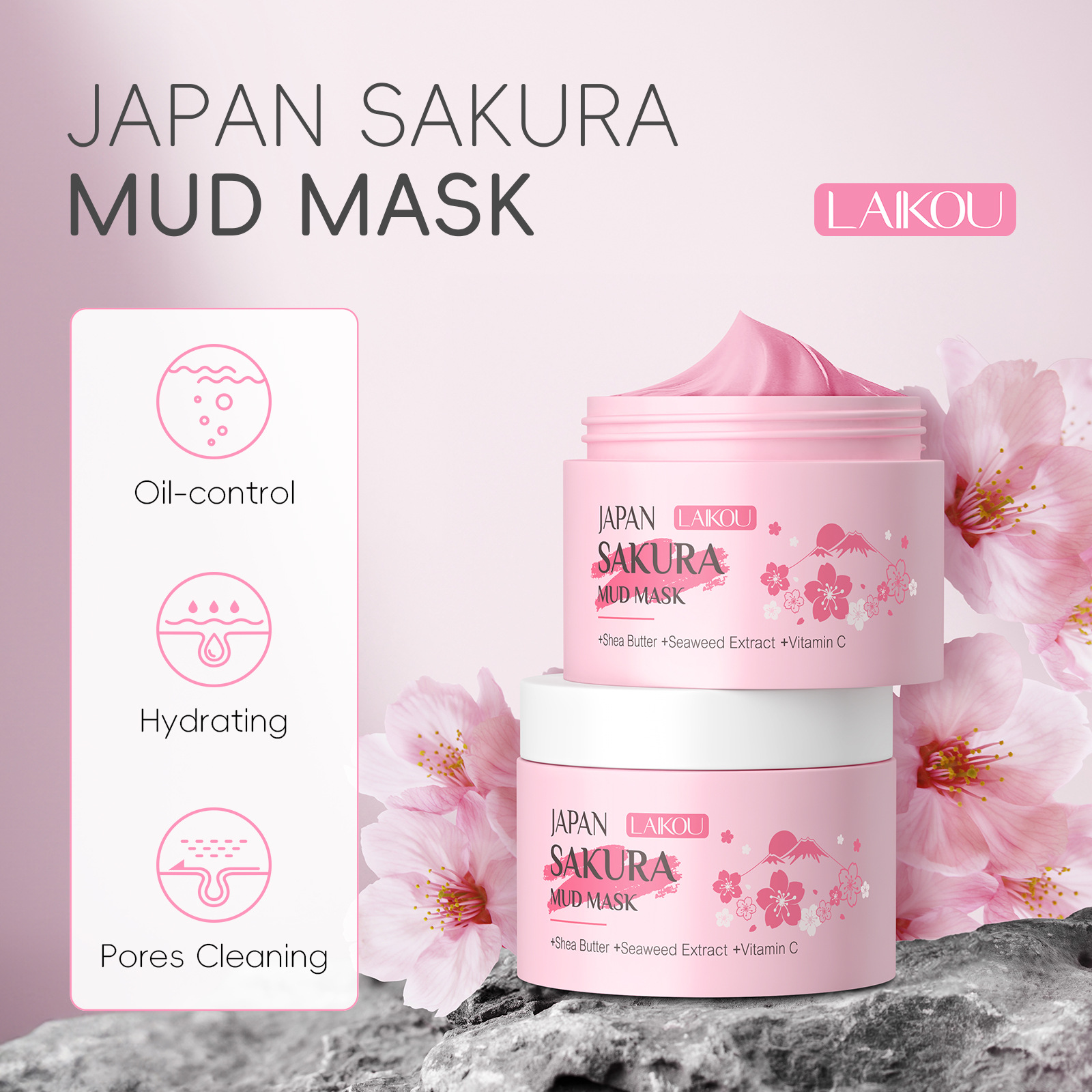 LAIKOU Sakura Clay Mask 25g 90 - огляд і ціна Dust Mask Construction