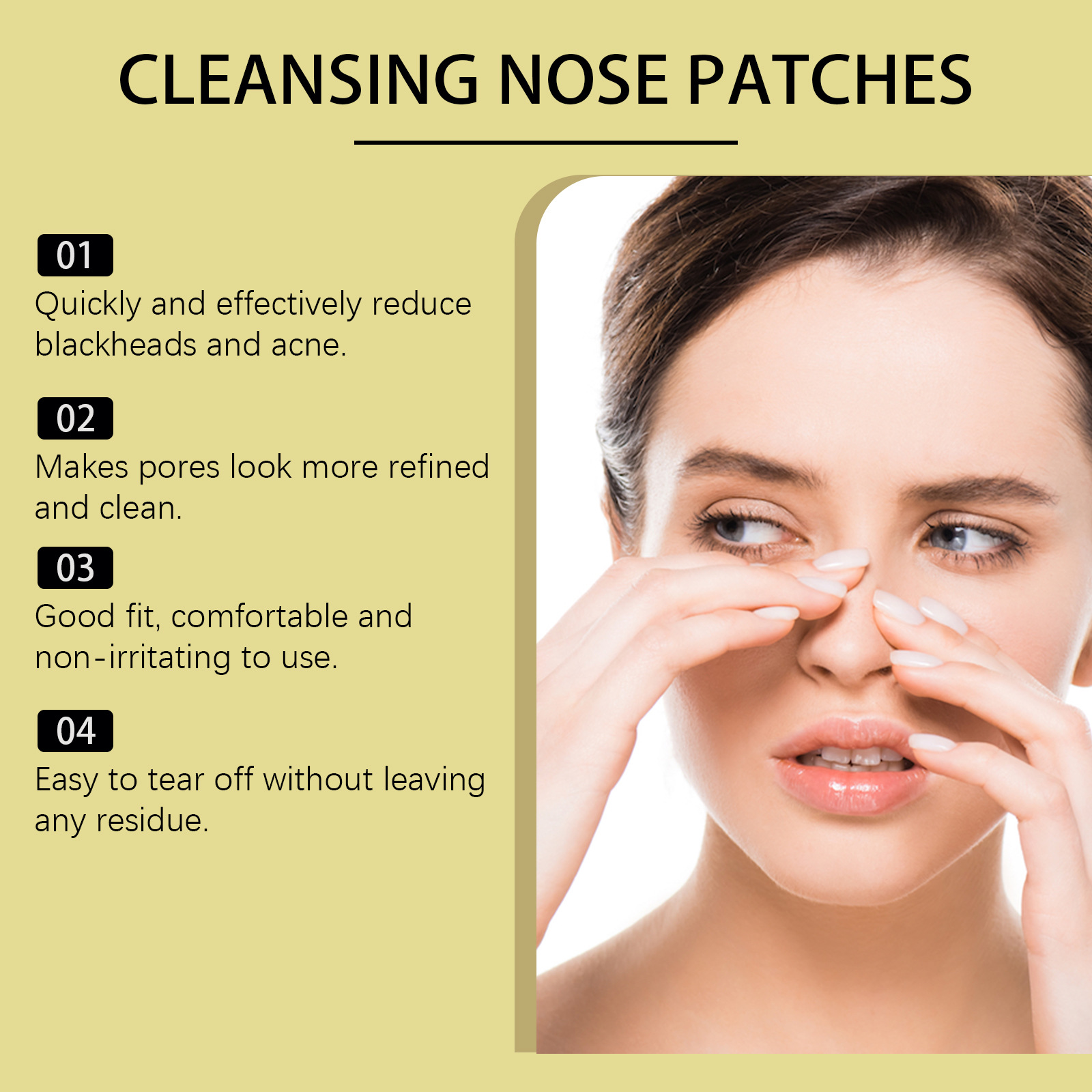 Nose Blackhead Remover Patch C - огляд і ціна Black Face Mask Pack