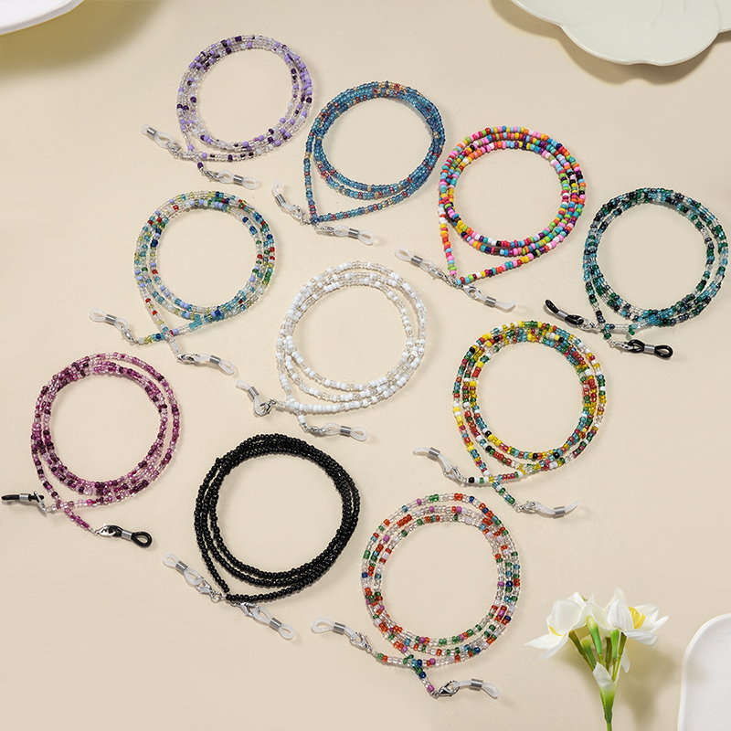 【F】 Colorful Rice Bead Glasses - огляд і ціна Mask Chain Holder