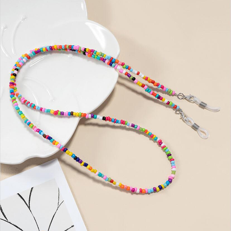 【F】 Colorful Rice Bead Glasses - огляд і ціна Mask Chain Holder