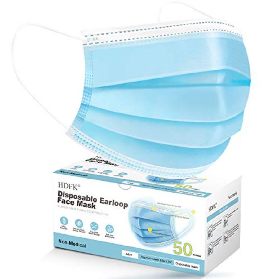Face Mask Disposable Adults 3P - огляд і ціна Disposable Mask Blue