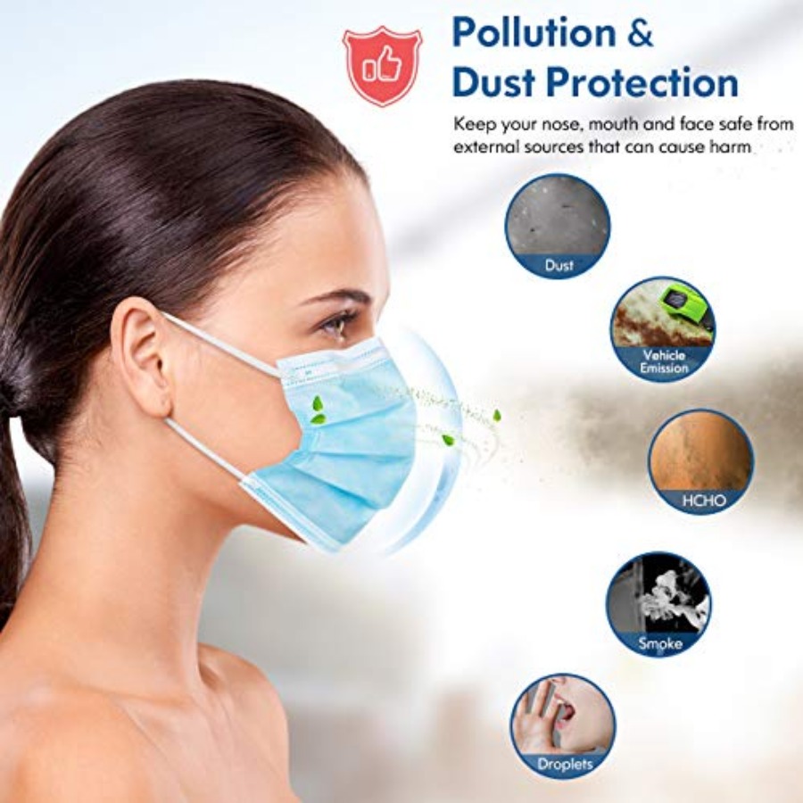 Face Mask Disposable Adults 3P - огляд і ціна Disposable Mask Blue