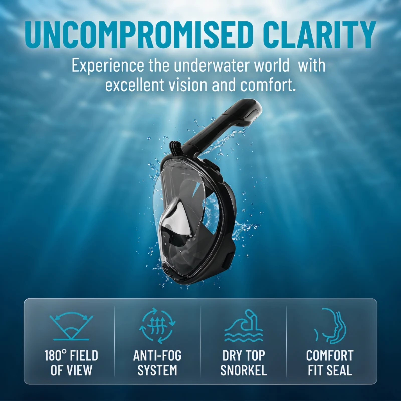 Underwater Scuba Anti Fog Full - огляд і ціна Anti Pollution Mask