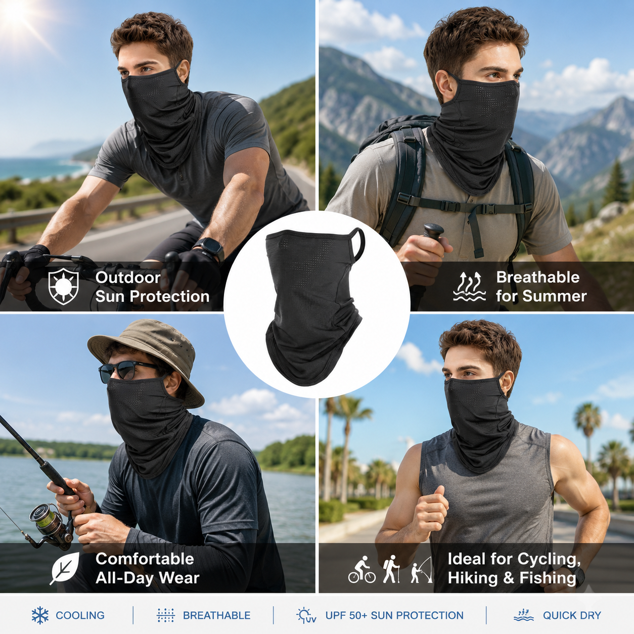 Breathable Quick-Dry Neck Gait - огляд і ціна Respirator Half Face
