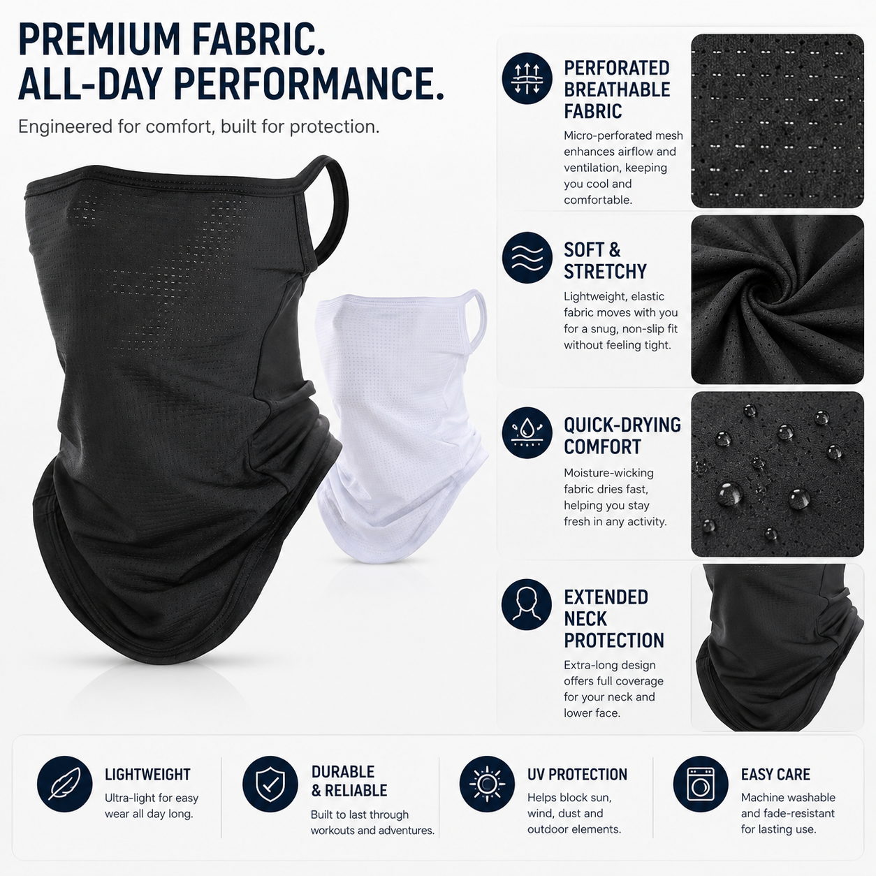 Breathable Quick-Dry Neck Gait - огляд і ціна Respirator Half Face