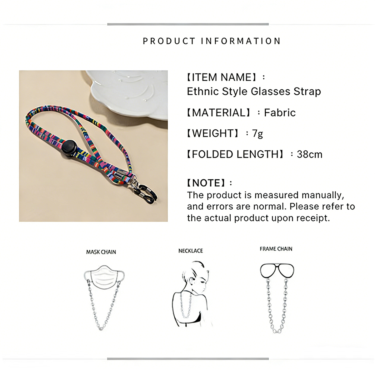 2-in-1 Sunglasses Holder / Mas - огляд і ціна Mask Chain Holder