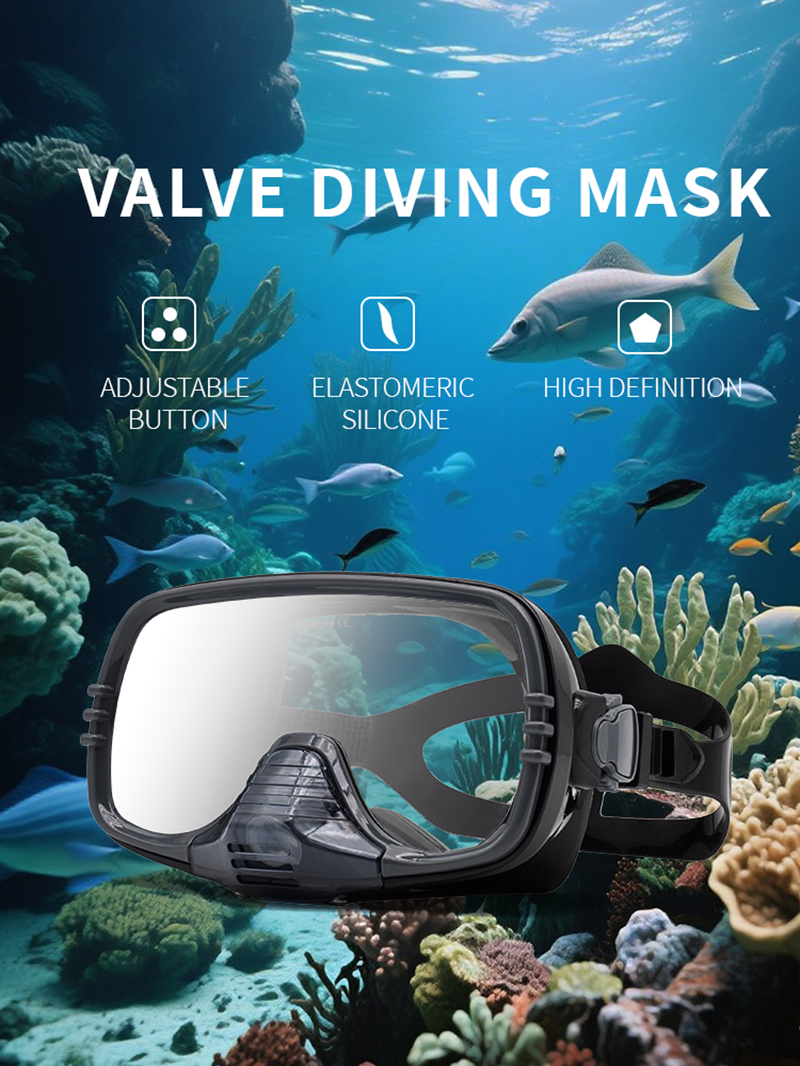 New Large Frame Diving Mask wi - огляд і ціна Silicone Mask Bracket