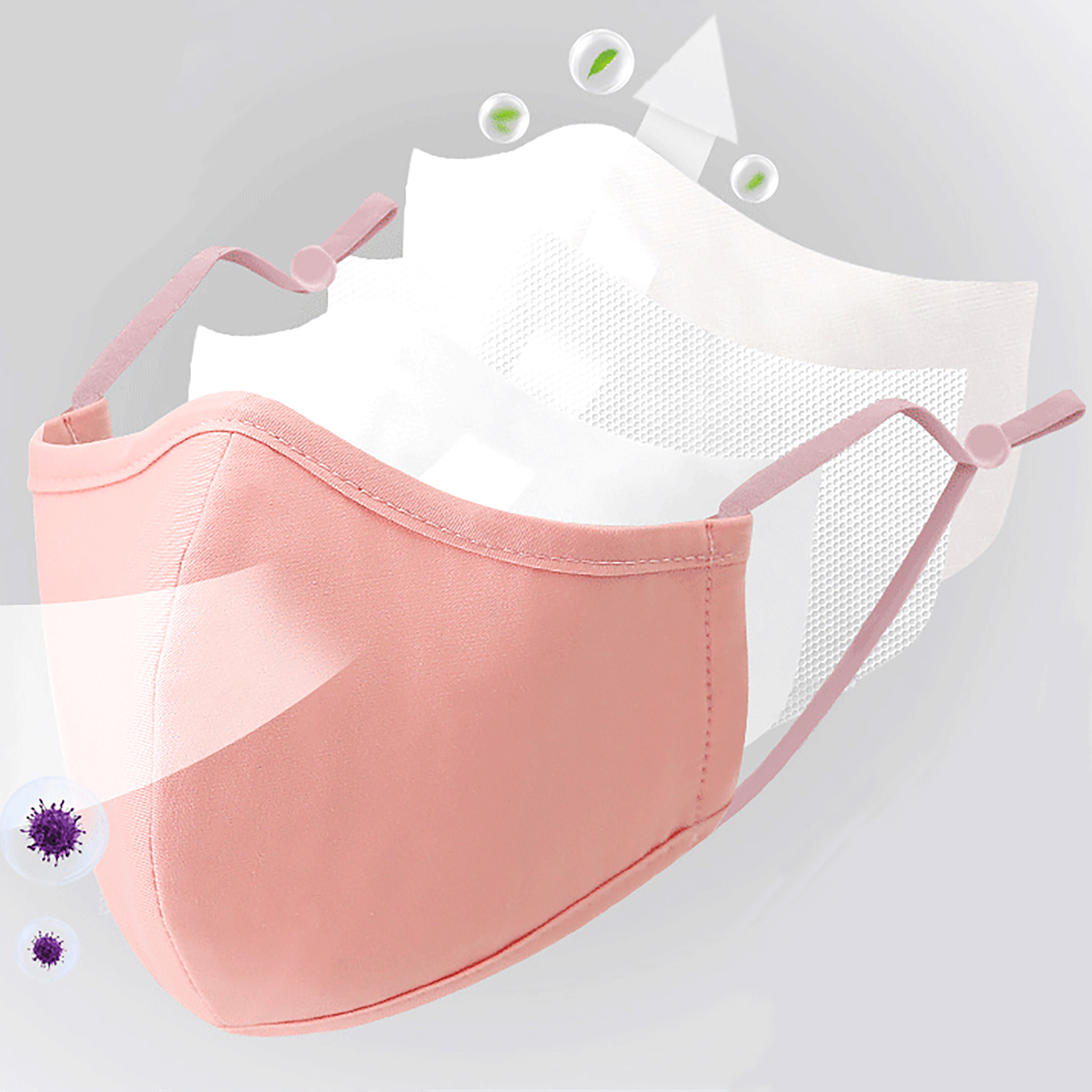 4 Styles New Upgrade Cotton Fa - огляд і ціна Cloth Face Mask Washable