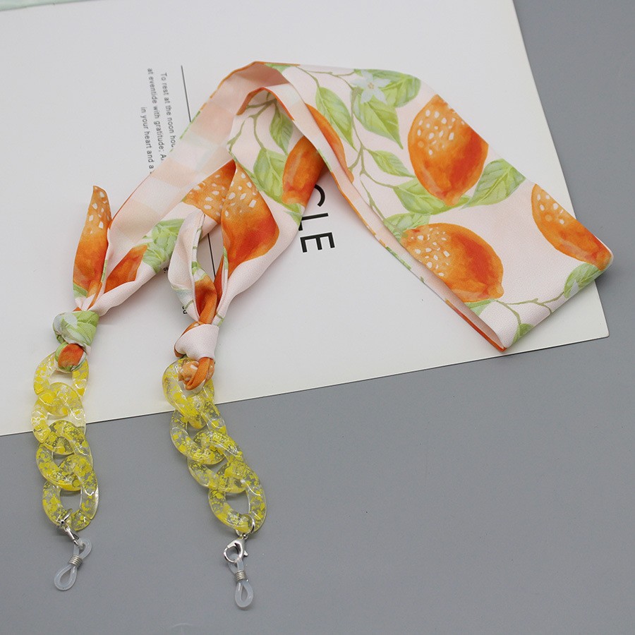 Bohemia Print Silk Scarf Glass - огляд і ціна Mask Chain Holder