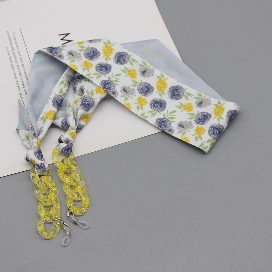 Bohemia Print Silk Scarf Glass - огляд і ціна Mask Chain Holder