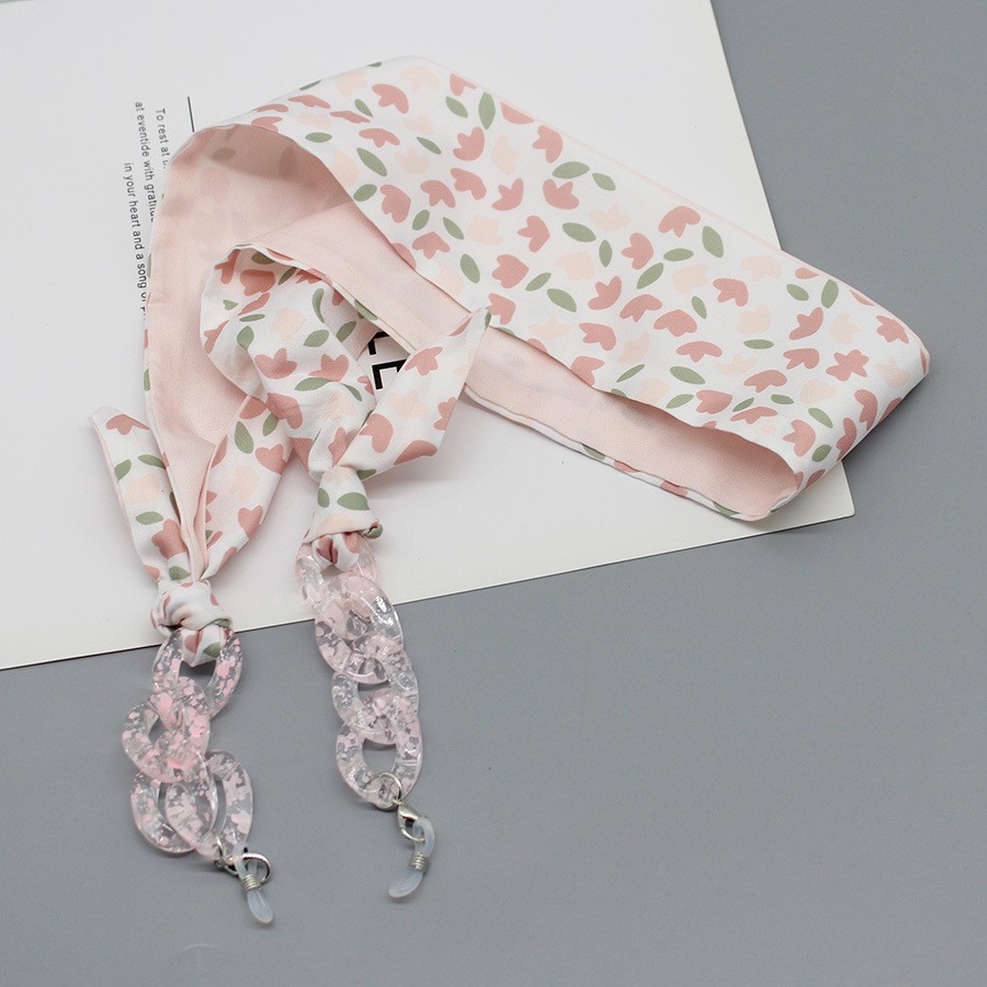 Bohemia Print Silk Scarf Glass - огляд і ціна Mask Chain Holder
