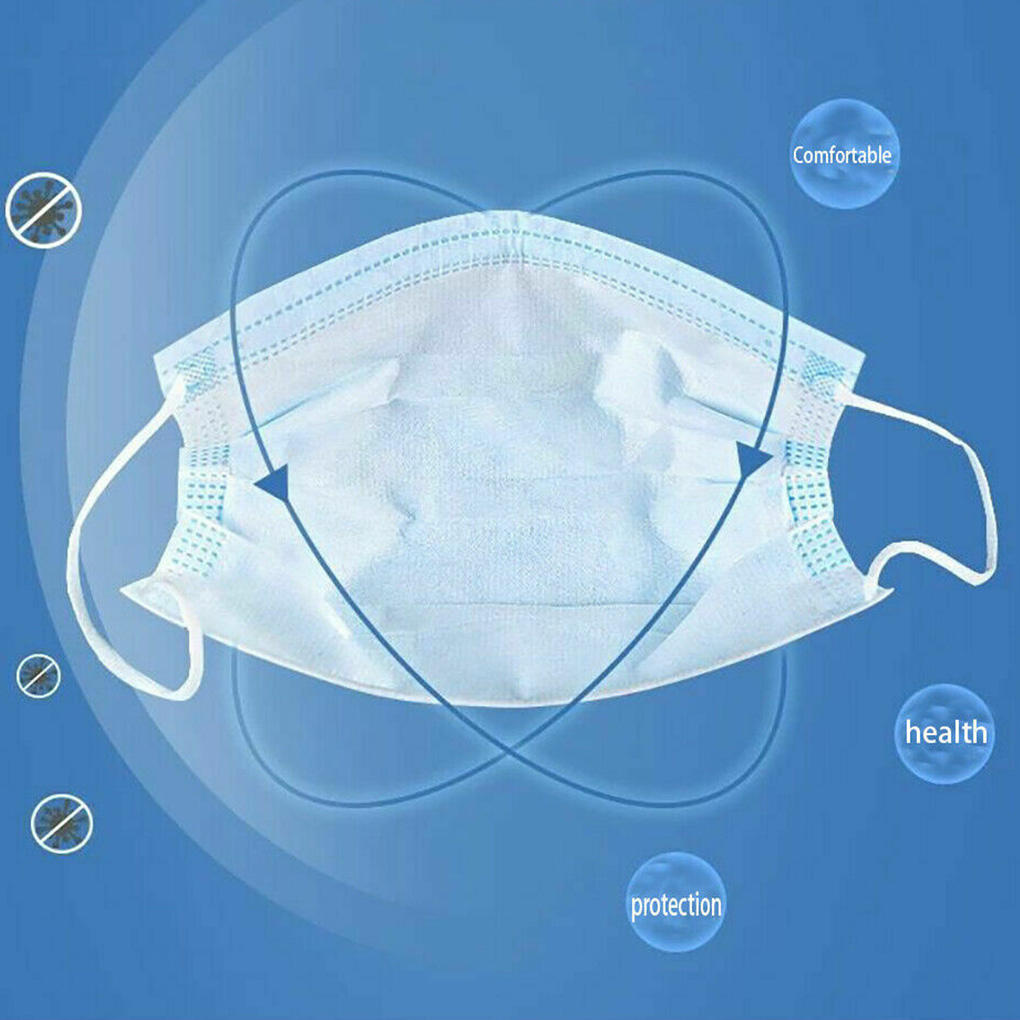 50piece Disposable Face Masks  - огляд і ціна Disposable Mask Blue