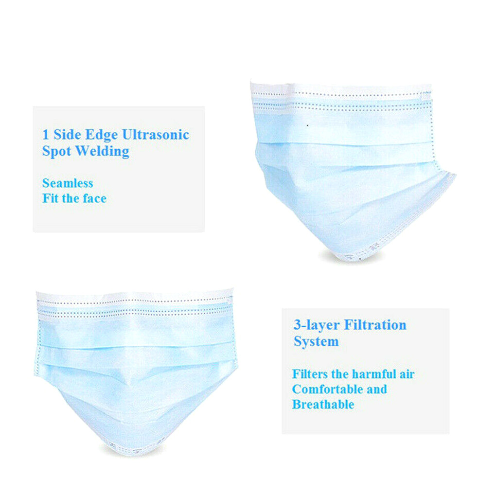 50piece Disposable Face Masks  - огляд і ціна Disposable Mask Blue