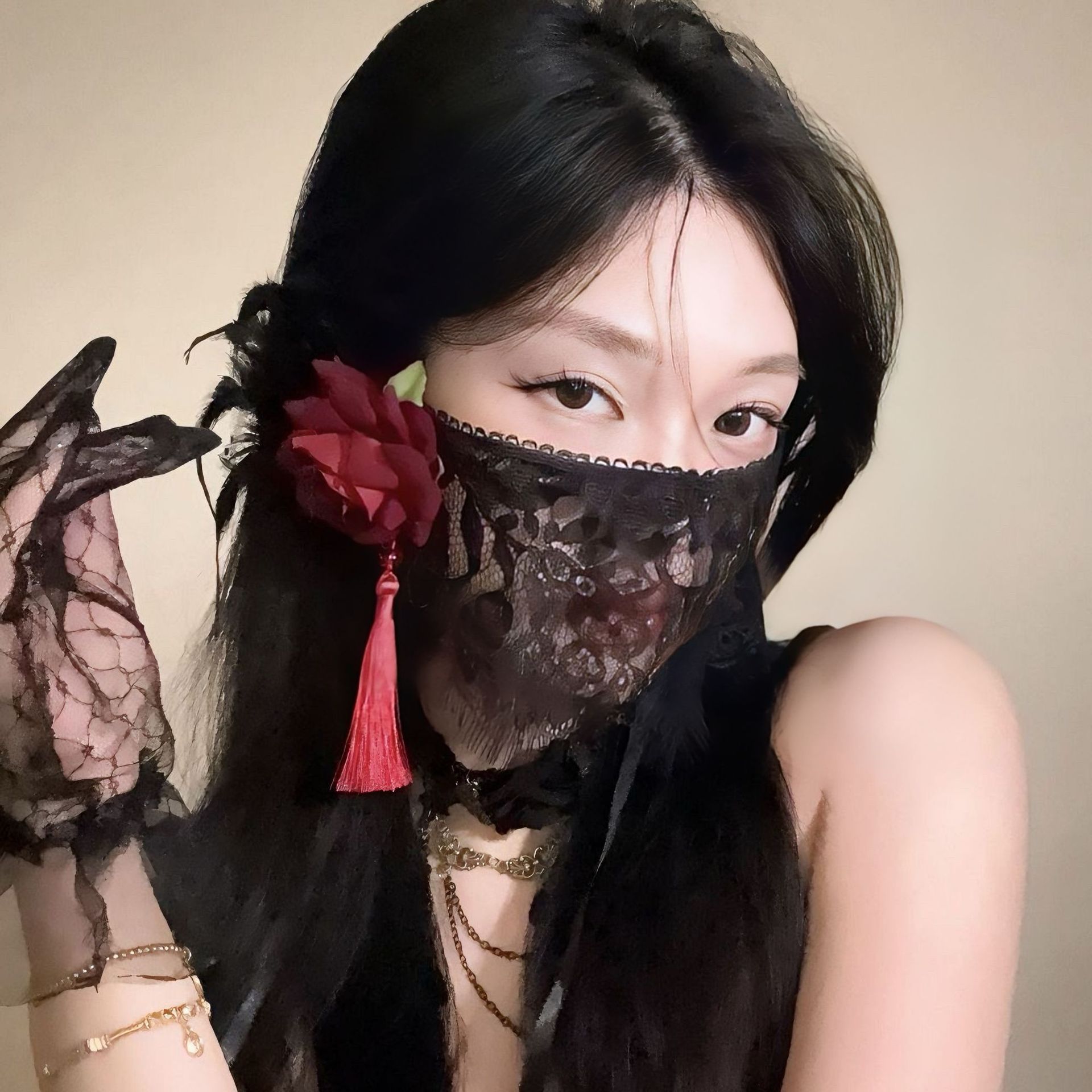 2026 New Black Flower Half Fac - огляд і ціна Respirator Half Face