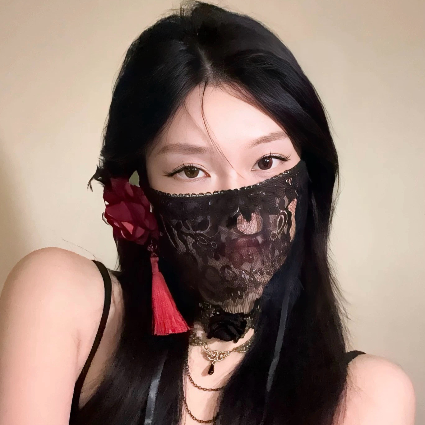 2026 New Black Flower Half Fac - огляд і ціна Respirator Half Face
