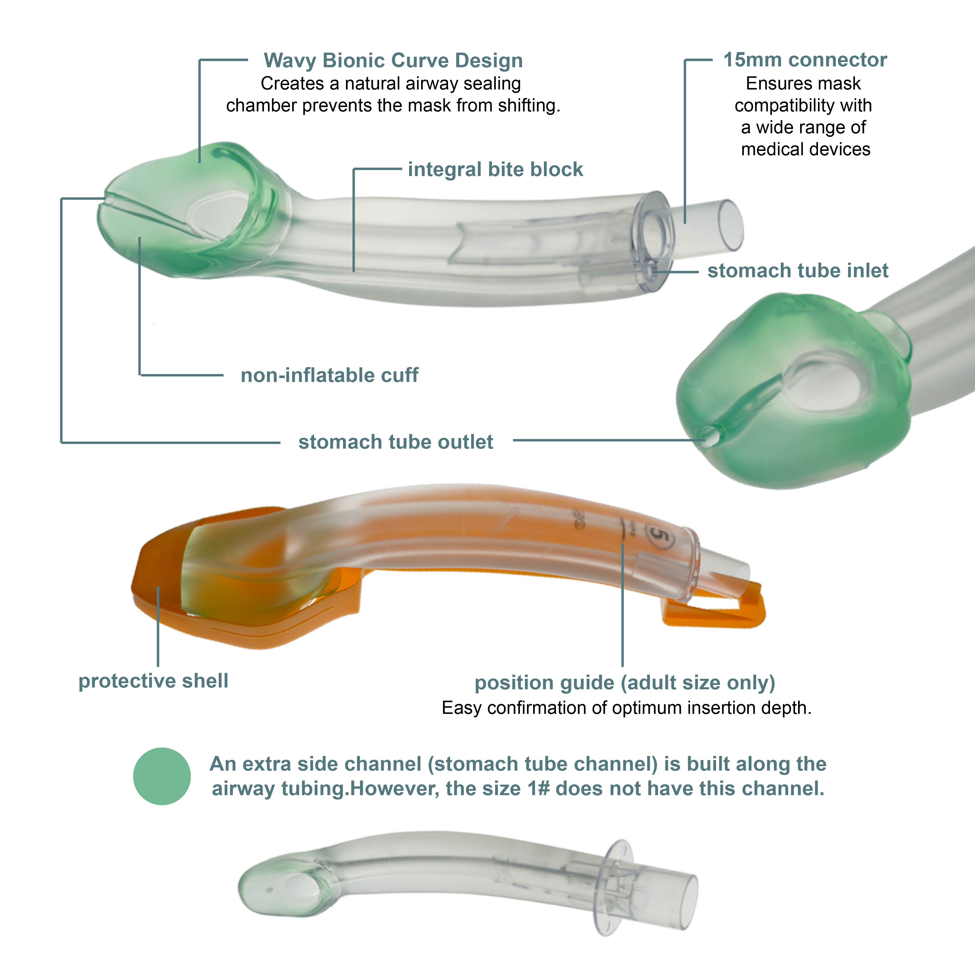 Non-inflatable Laryngeal Mask  - огляд і ціна Disposable Surgical Mask