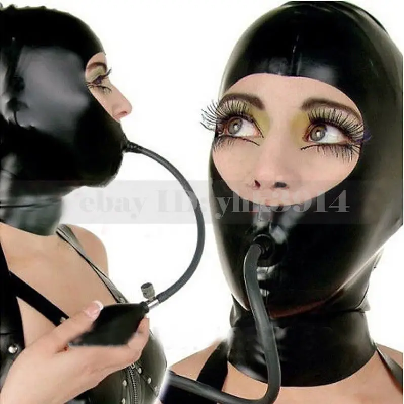 Black Unisex Latex Hoods Mask  - огляд і ціна Black Face Mask Pack