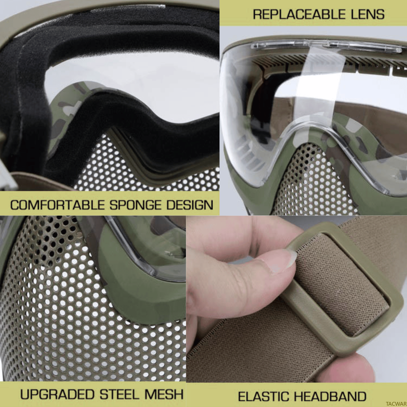 Airsoft Steel Mesh Mask Full F - огляд і ціна Anti Pollution Mask