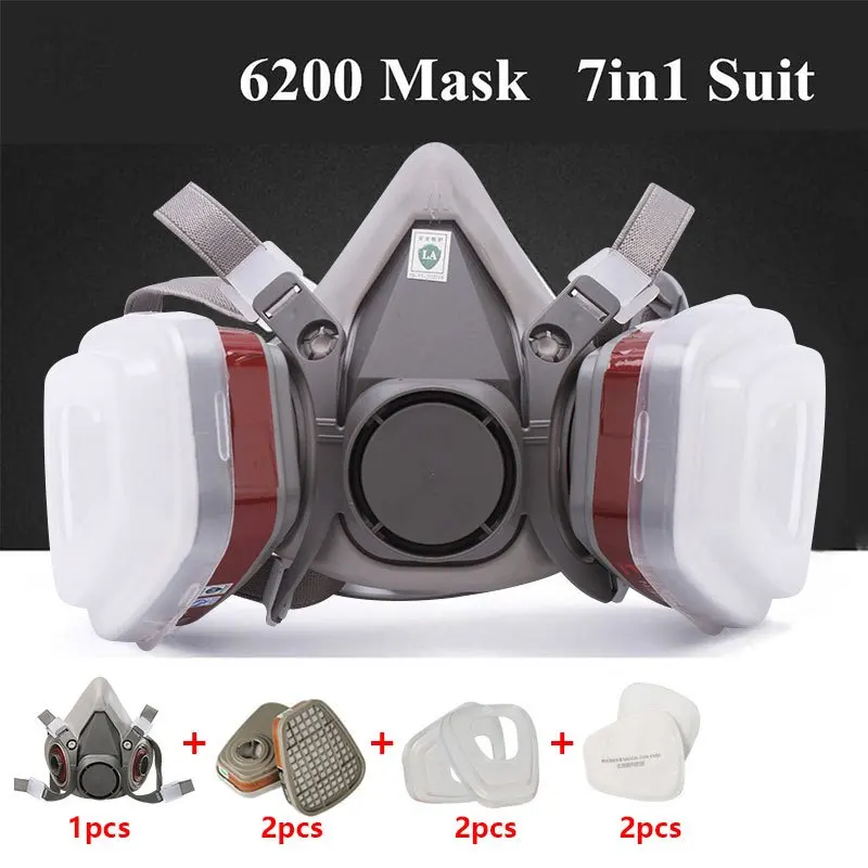 6200 7 in1 Gas Mask Gas-Proof  - огляд і ціна Respirator Half Face