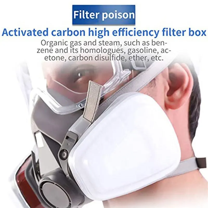 6200 7 in1 Gas Mask Gas-Proof  - огляд і ціна Respirator Half Face
