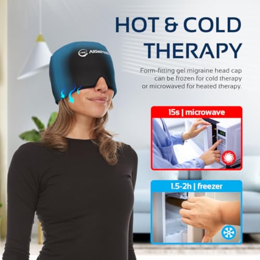 Migraine Relief Cap Ice Head W - огляд і ціна Black Face Mask Pack